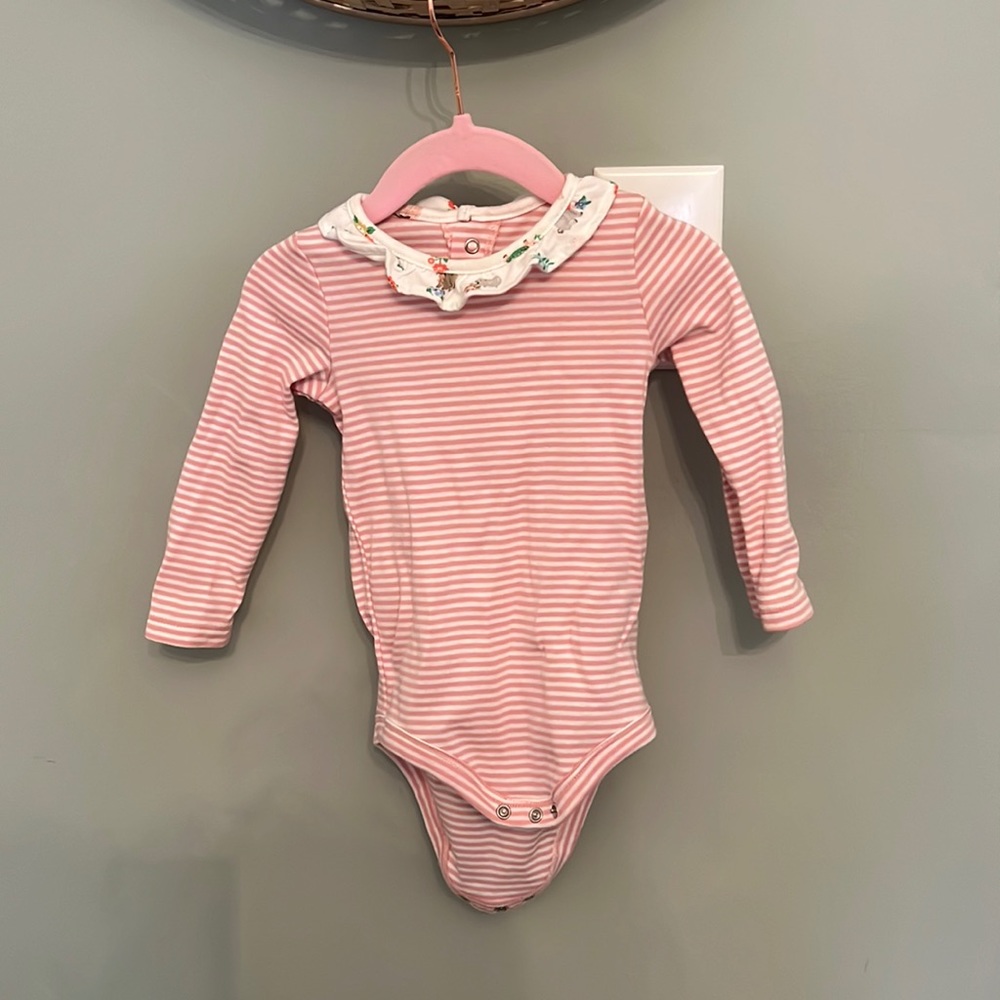 Baby Boden Easter romper with matching shirt. Size 12-18 months